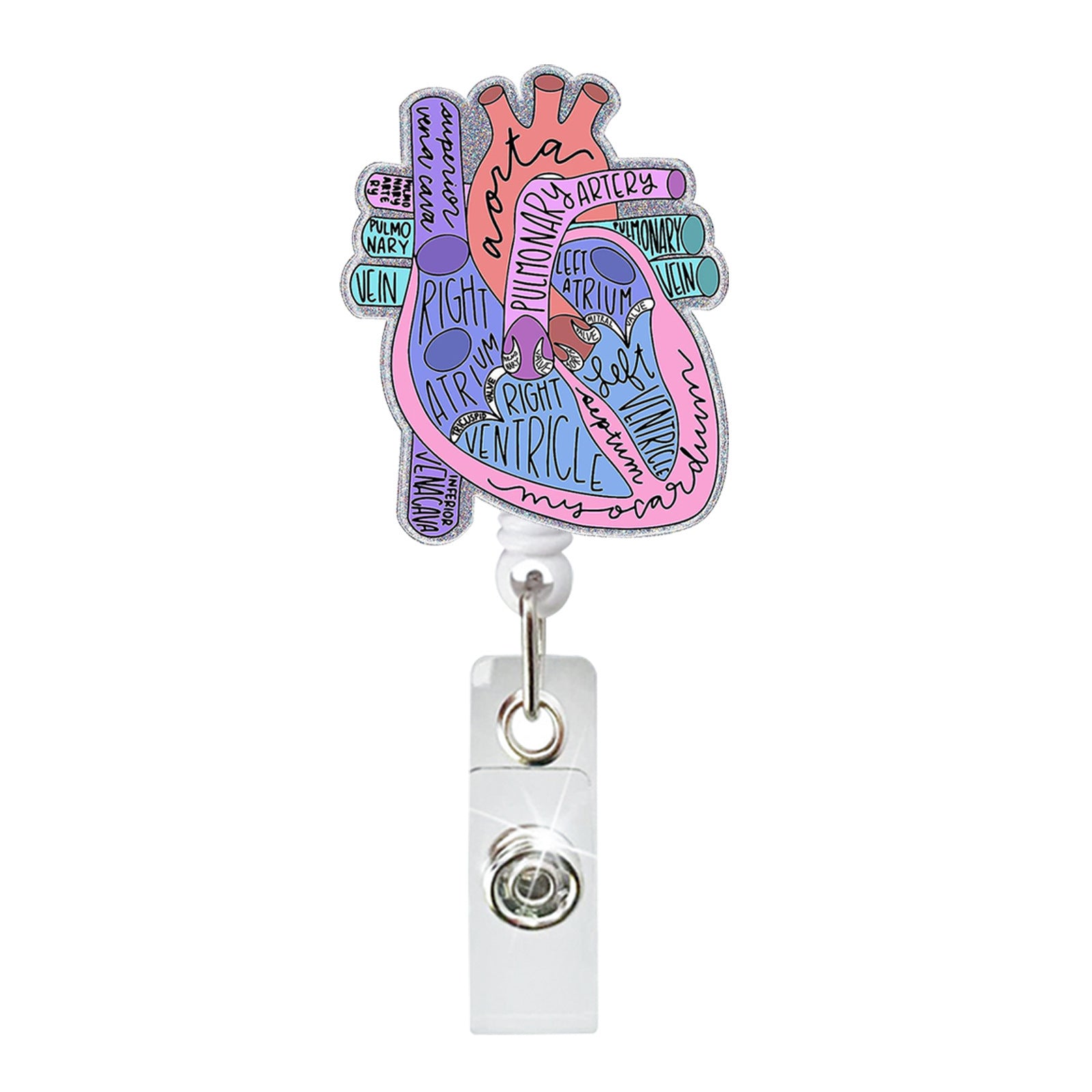 Wholesale Acrylic Badge Patch Retractable Buckle Badge Reel Clip